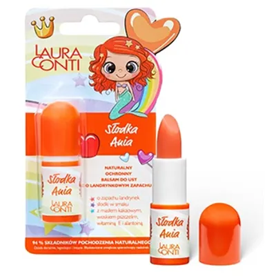 Laura Conti Naturalny ochronny balsam do ust o landrynkowym zapachu `Słodka Ania`