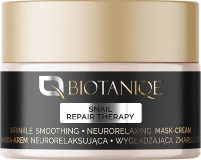 Biotaniqe Snail Repair Therapy, Maska-krem na noc neurorelaksująca wygładzająca zmarszczki