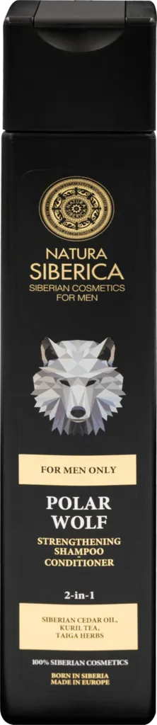 Natura Siberica Men, Szampon-odżywka do włosów dla mężczyzn 2w1 `Wilk polarny`