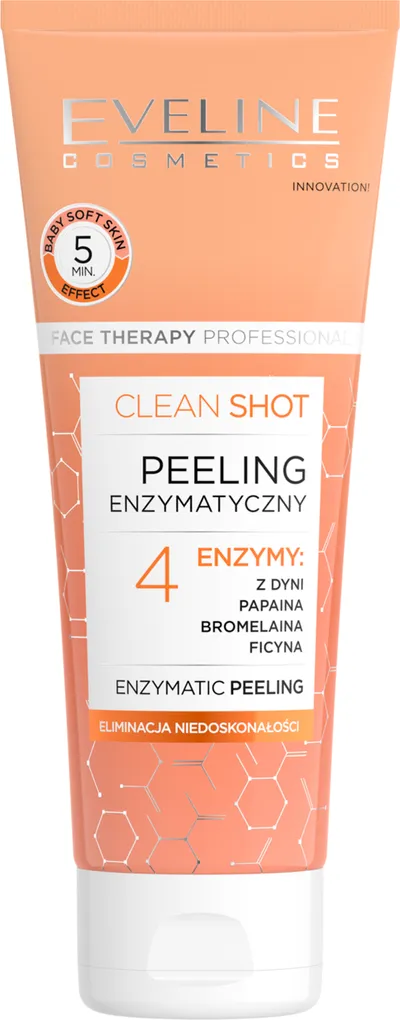 Eveline Cosmetics Face Therapy Professional, Clean Shot, 4 Enzymy, Peeling enzymatyczny