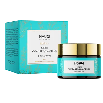 Maudi Naturals Szałwia, Krem normalizująco-matujący z azeloglicyną