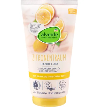 Alverde Zitronentraum, Hand Fluid (Cytrynowy sen, Balsam do rąk)