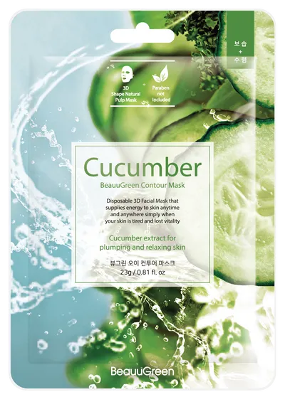 Beauugreen Contour Mask Cucumber (Koreańska maseczka z ogórkiem)