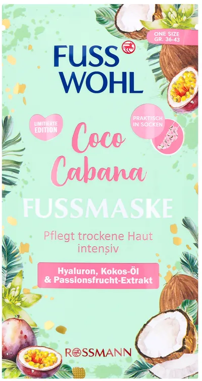 Fusswohl Coco Cabana, Foot Mask (Maska do stóp w skarpetkach)