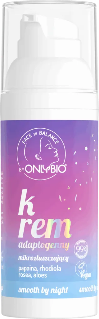 OnlyBio Face Balance, Krem do twarzy na noc adaptogenny mikrozłuszczający