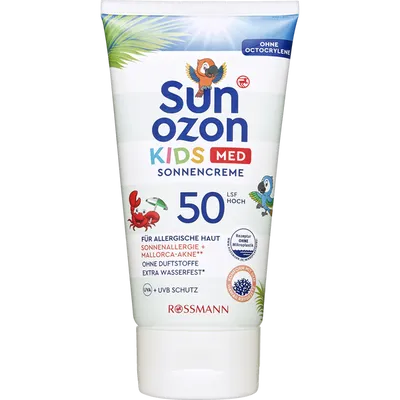 SunOzon Med Kids,  Sonnencreme LSF 50 (Krem przeciwsłoneczny dla dzieci SPF 50 wysoka ochrona)