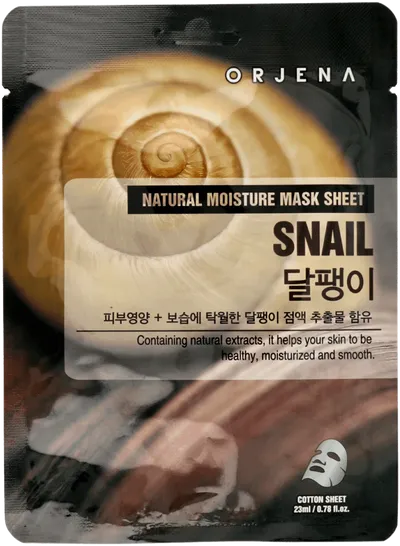 Orjena Natural Moisture Mask Sheet Snail (Maska w płachcie z śluzem ślimaka regenerująca)