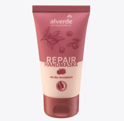 Alverde Repair Handmaske mit Bio-Aroniabeere (Regenerująca maska do rąk z organiczną aronią)