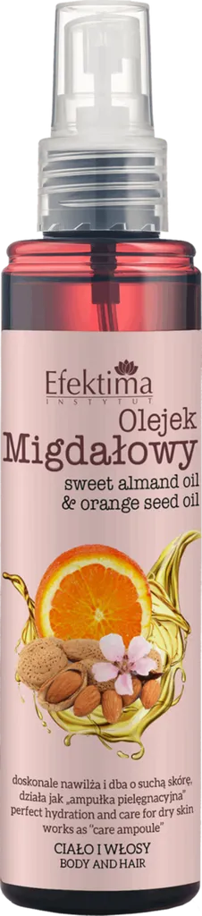 Efektima Nawilżający olejek migdałowy do ciała i włosów