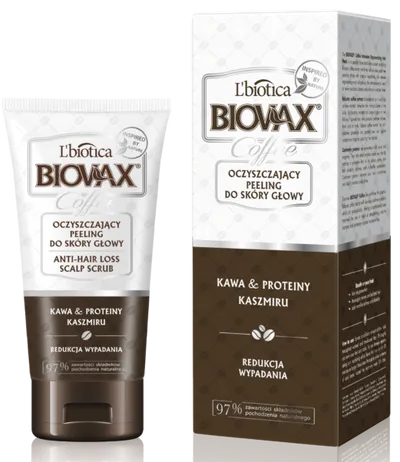 L'biotica Biovax Coffee, Oczyszczający peeling do skóry głowy
