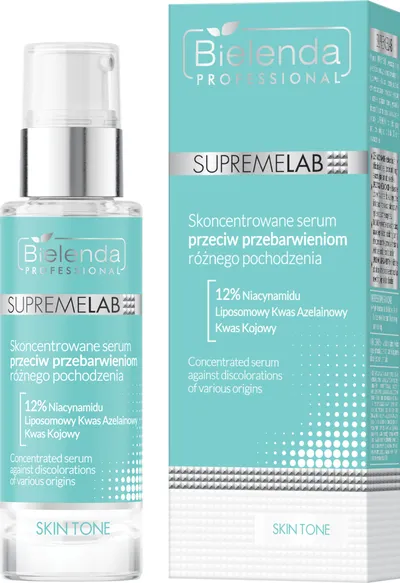 Bielenda Professional SUPREMELAB Skin Tone, Skoncentrowane serum przeciw przebarwieniom różnego pochodzenia