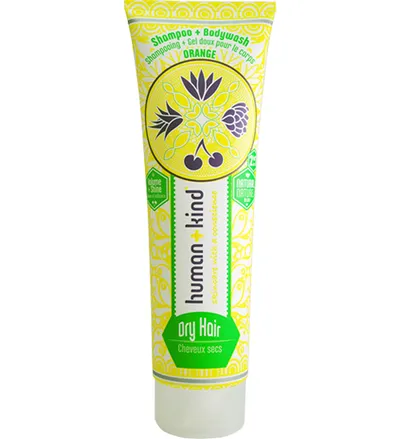 Human + kind 2 in 1 Shampoo + Bodywash Orange (Żel pod prysznic 2 w 1 o zapachu pomarańczy)