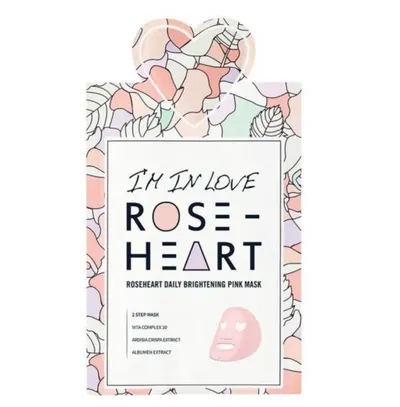 Life I’m in Love Roseheart, Daily Brightening Pink Mask (Rozświetlająca maska do twarzy w płachcie)