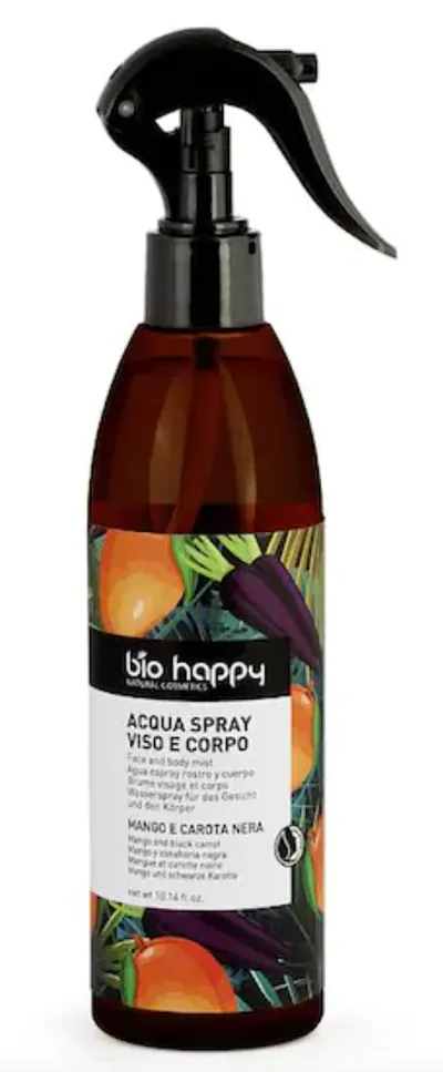 Bio Happy Acqua Spray Viso e Corpo Mango e carota Nera (Lekka nawilżająca mgiełka do twarzy i ciała `Mango & czarna marchew`)