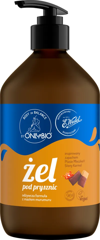 OnlyBio OnlyBio x Wedel, Body In Balance, Ptasie Mleczko Słony Karmel, Żel pod prysznic