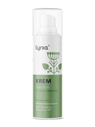 Lynia Krem anti-acne z azeloglicyną oraz olejem konopnym dla skóry trądzikowej