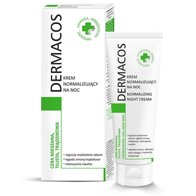 Dermacos Anti Acne, Krem normalizujący na noc z bioaktywnym wyciągiem z borowiny
