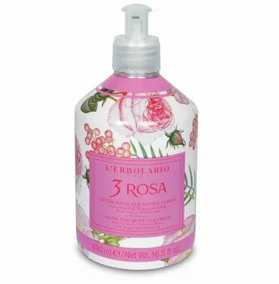 L'Erbolario 3 Rosa Hand and Body Cleanser (Żel do mycia rąk i twarzy)