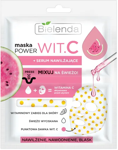 Bielenda Maska Power Wit. C + Serum nawilżające