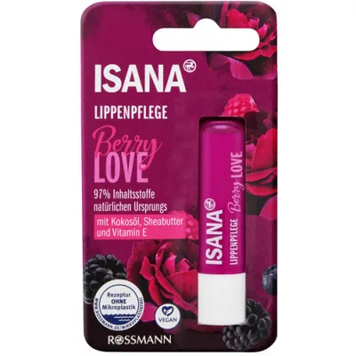 Isana Berry Love, Lippenpflege (Pomadka do ust o zapachu jeżyn i malin)