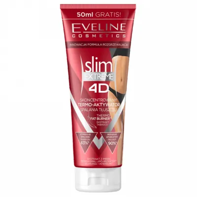 Eveline Cosmetics Slim Extreme 4D, Skoncentrowany termo-aktywator spalania tłuszczu (nowa wersja)