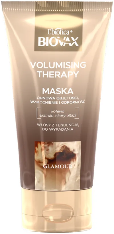 L'biotica Biovax Glamour, Volumising Therapy, Maska do włosów z tendencją do wypadania