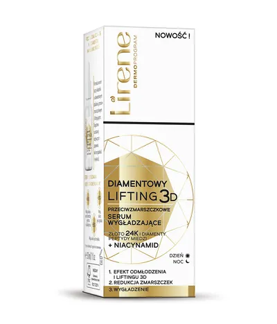Lirene Dermoprogram Diamentowy Lifting 3D, Przeciwzmarszczkowe serum wygładzające