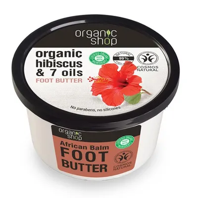 Organic Shop Organic Hibiscus & 7 Oils, Foot Butter (Masło do stóp `Hibiskus & 7 olejów`)