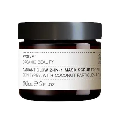 Evolve Organic Beauty Radiant Glow 2-in-1 Mask Scrub (Rozświetlająco-złuszczająca maska do twarzy)