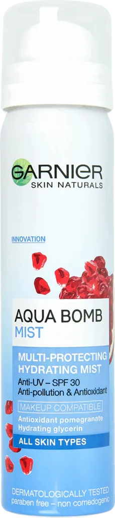 Garnier Aqua Bomb Mist (Nawilżająca mgiełka ochronna do twarzy)