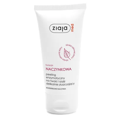 Ziaja Kuracja naczynkowa, Peeling enzymatyczny na twarz i szyję delikatnie złuszczający (nowa wersja)