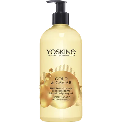 Yoskine Gold & Caviar, Ujędrniająco-regenerujący balsam do ciała z ceramidami biomimetycznymi