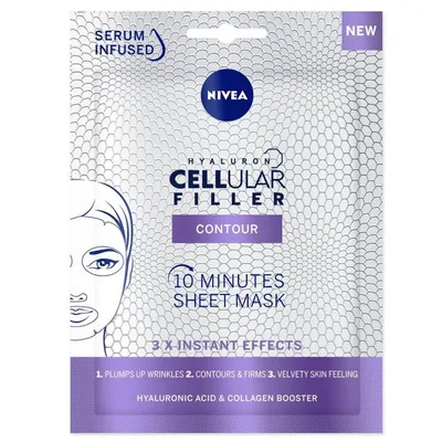 Nivea Hyaluron Cellular Filler, 10 Minutes Sheet Mask (10-minutowa hialuronowa maska w płachcie)