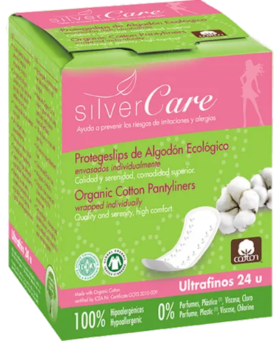 Silver Care Ultra Thin Organic Cotton Panty Liners (Wkładki higieniczne  anatomiczne z organicznej bawełny)