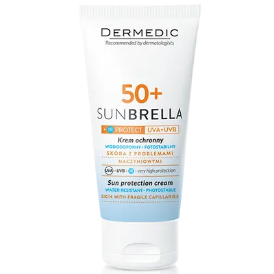 Dermedic Sunbrella, Krem ochronny skóra z problemami naczyniowymi SPF 50+