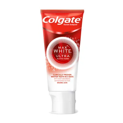 Colgate Max White, Ultra Active Foam (Wybielająca pasta do zębów)