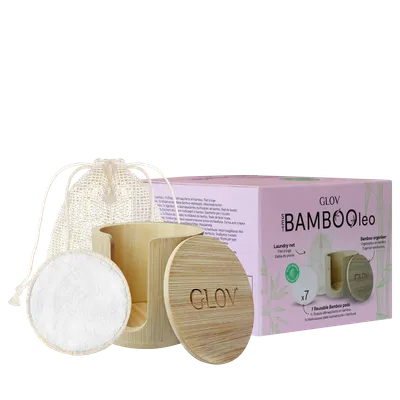 Glov Bamboleo Set (Wielorazowe waciki z włókna bambusowego ze stojakiem)