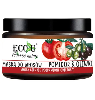 Eco U Maska do włosów cienkich pozbawionych objętości `Pomidor & oliwki`