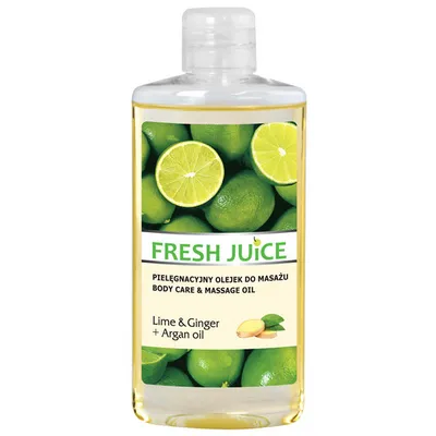Fresh Juice Lime & Ginger + Argan Oil Body Care & Massage Oil (Pielęgnacyjny olejek do masażu `Limonka, imbir i olej arganowy`)