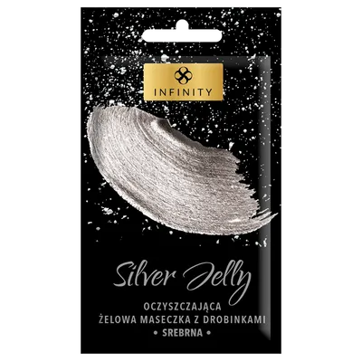 Infinity Silver Jelly, Oczyszczająca żelowa maseczka z drobinkami srebrna