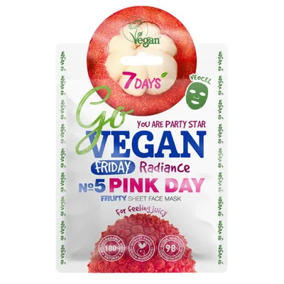 Vilenta Go Vegan, Pink Day Mask (Maseczka do twarzy `Granat i mangostan`)