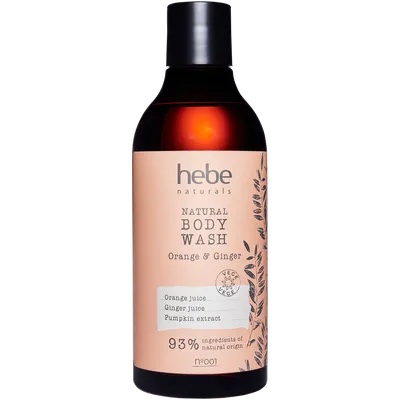 Hebe Naturals, Żel pod prysznic `Pomarańcza & imbir`