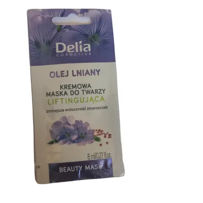 Delia Beauty Mask, Olej Lniany, Liftingująca kremowa maska do twarzy