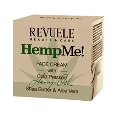 Revuele Hemp Me!, Face Cream with Cold Pressed Hemp Oil Shea Butter and Aloe Vera (Głęboko nawilżający krem do twarzy z masłem shea i ekstraktem z aloesu)