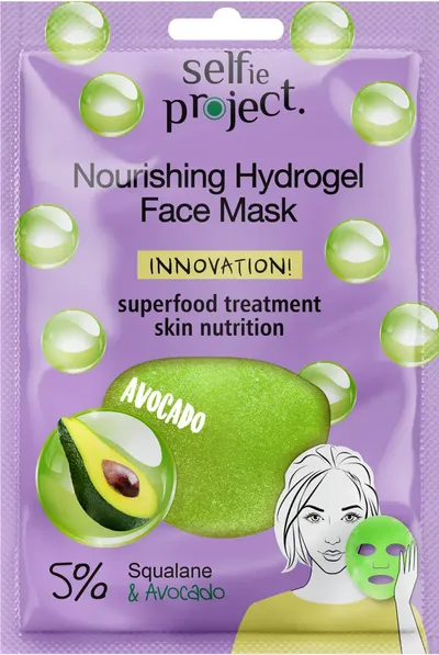 Selfie Project Avocado Nourishing, Hydrogel Face Mask (Hydrożelowa maska odżywcza do twarzy)