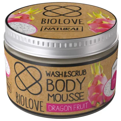 Biolove Dragon fruit, Wash and Scrub Body Mousse (Pianka peelingująca `Smoczy owoc`)