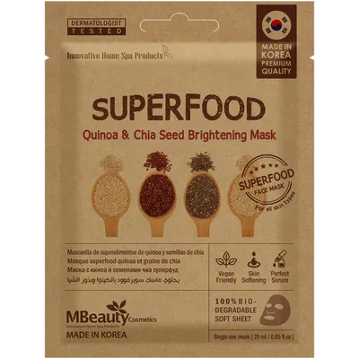 MBeauty Superfood, Quinoa & Chia Seed Brightening Mask (Rozświetlająca maska do twarzy)