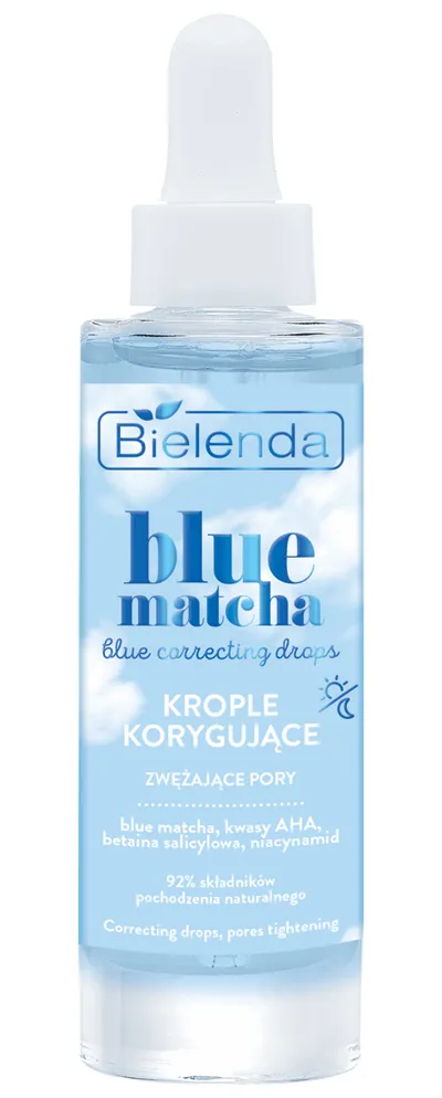 Bielenda Blue Matcha, Blue Correcting Drops (Krople korygujące zwężające pory)