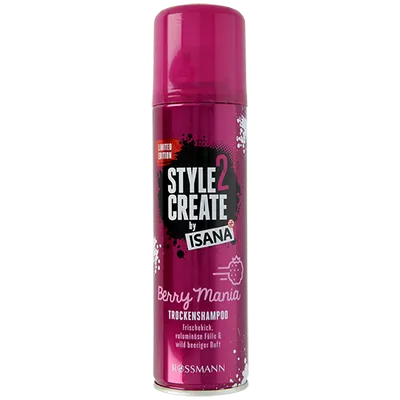 Isana Style 2 Create, Berry mania, Trockenshampoo (Suchy szampon 'Dzikie jagody')