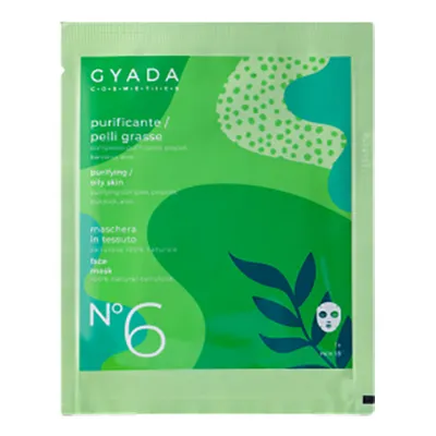 Gyada Maschera in Tessuto N.6 - Purificante Pelli Grasse (Oczyszczająca maseczka w płachcie)